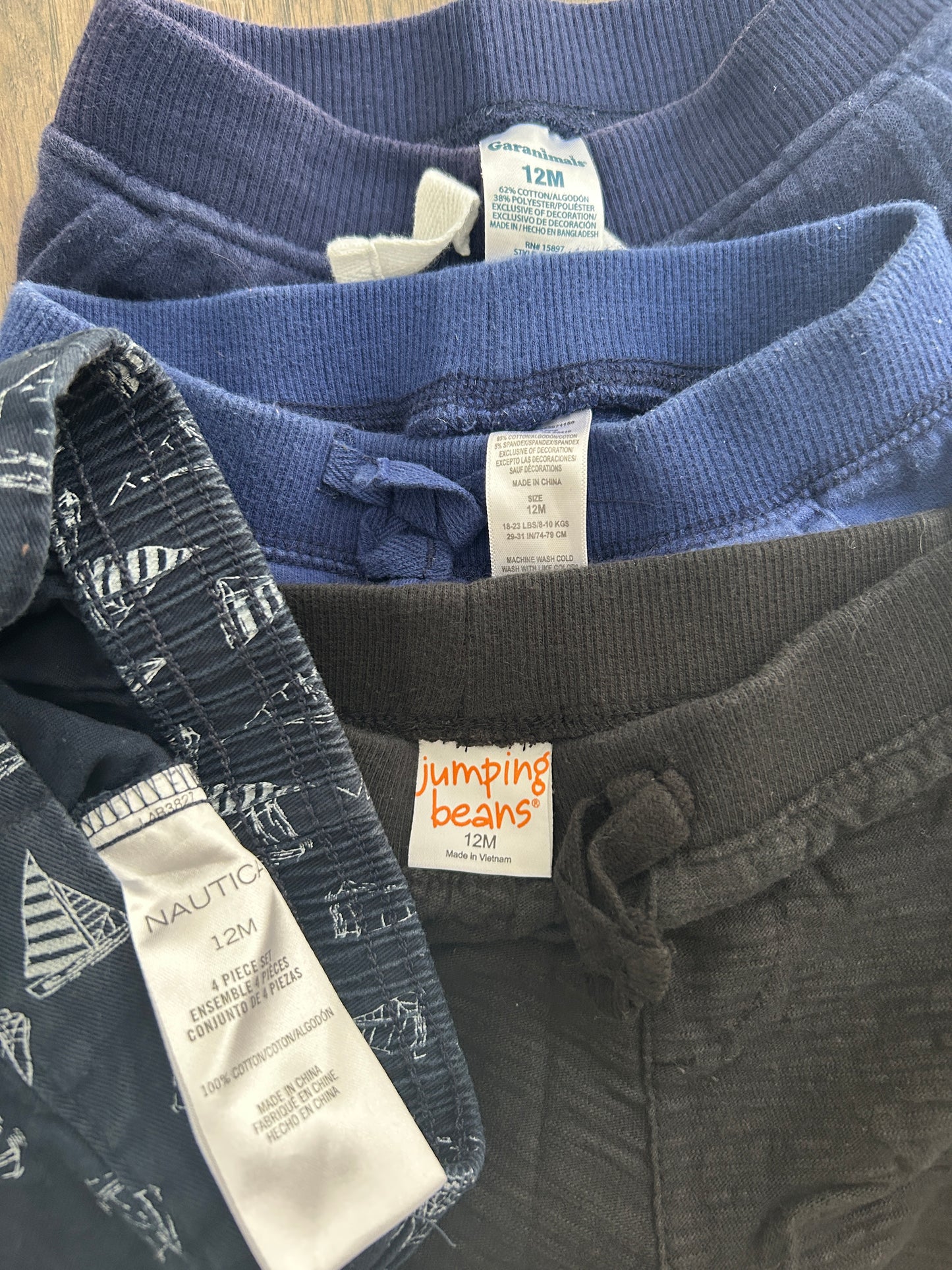 Lot of 4, boys shorts, size 12 months