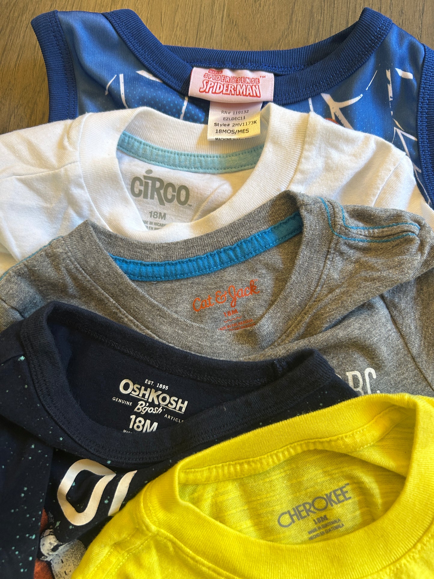Lot of 5, boys tops, size 18 months