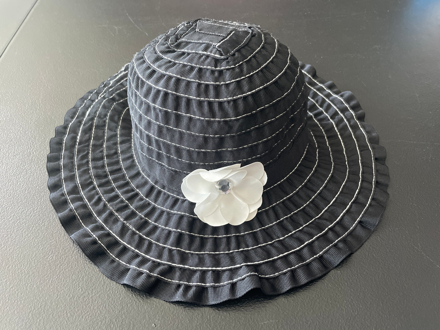 Hat, Girls One Size, Black