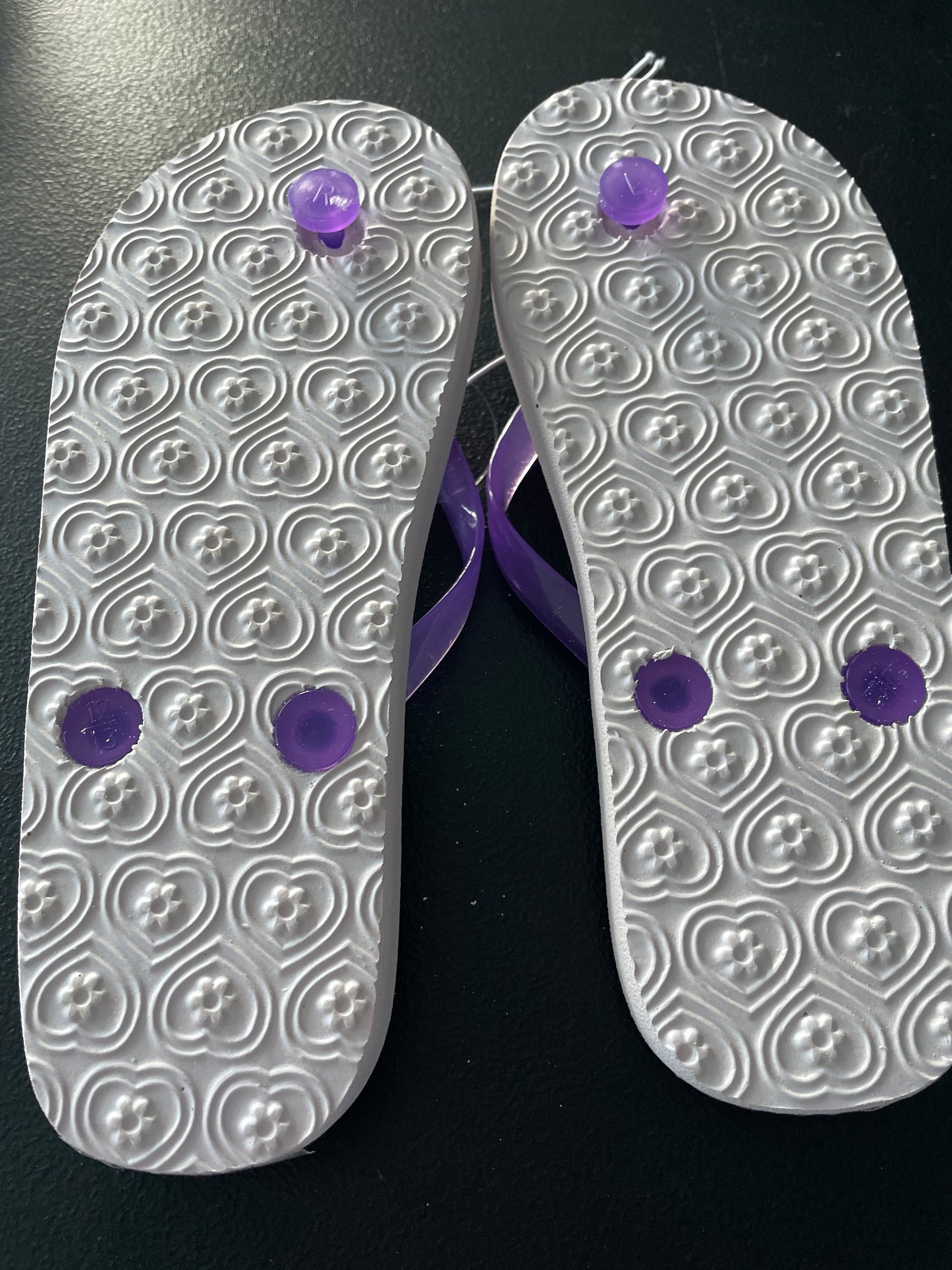 Children’s Place Flip Flops, Girls Sz 12-13, Multicolored