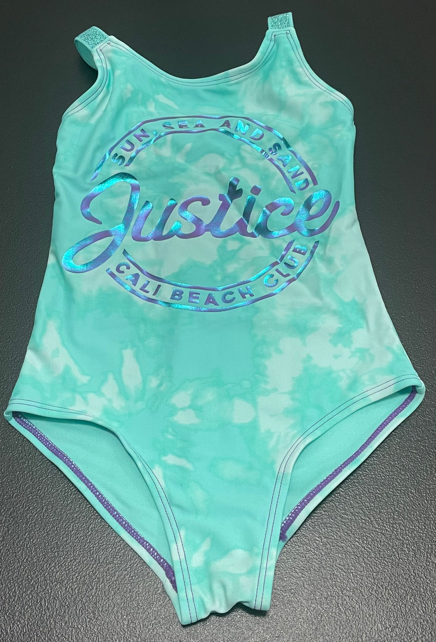 6 Girls Swimsuit, Aqua Tie-dye