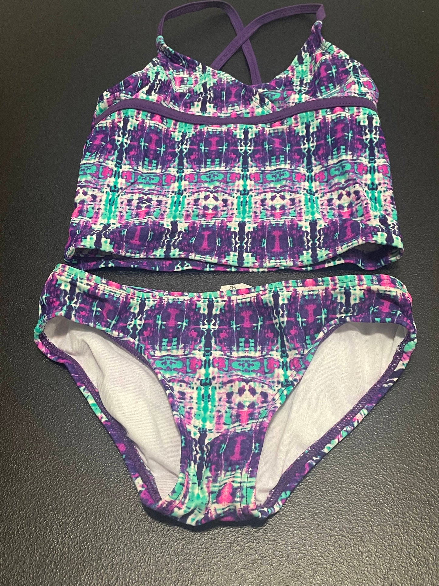 5 Girls Tankini, Purple Tie Dye