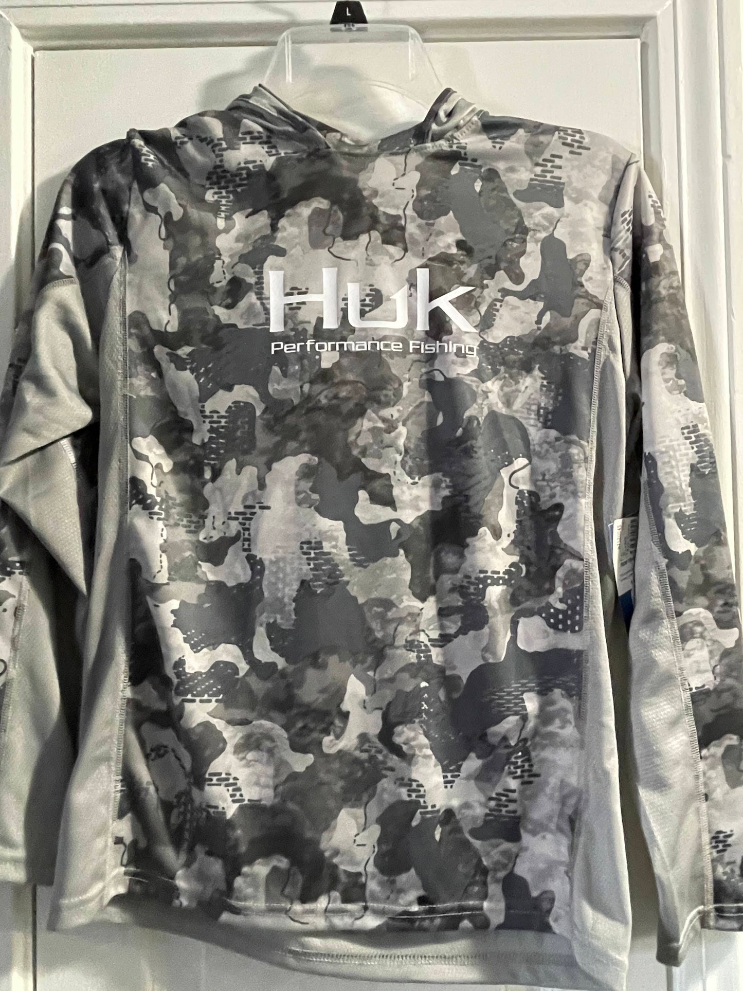 L Youth Hoodie, Grey Camo