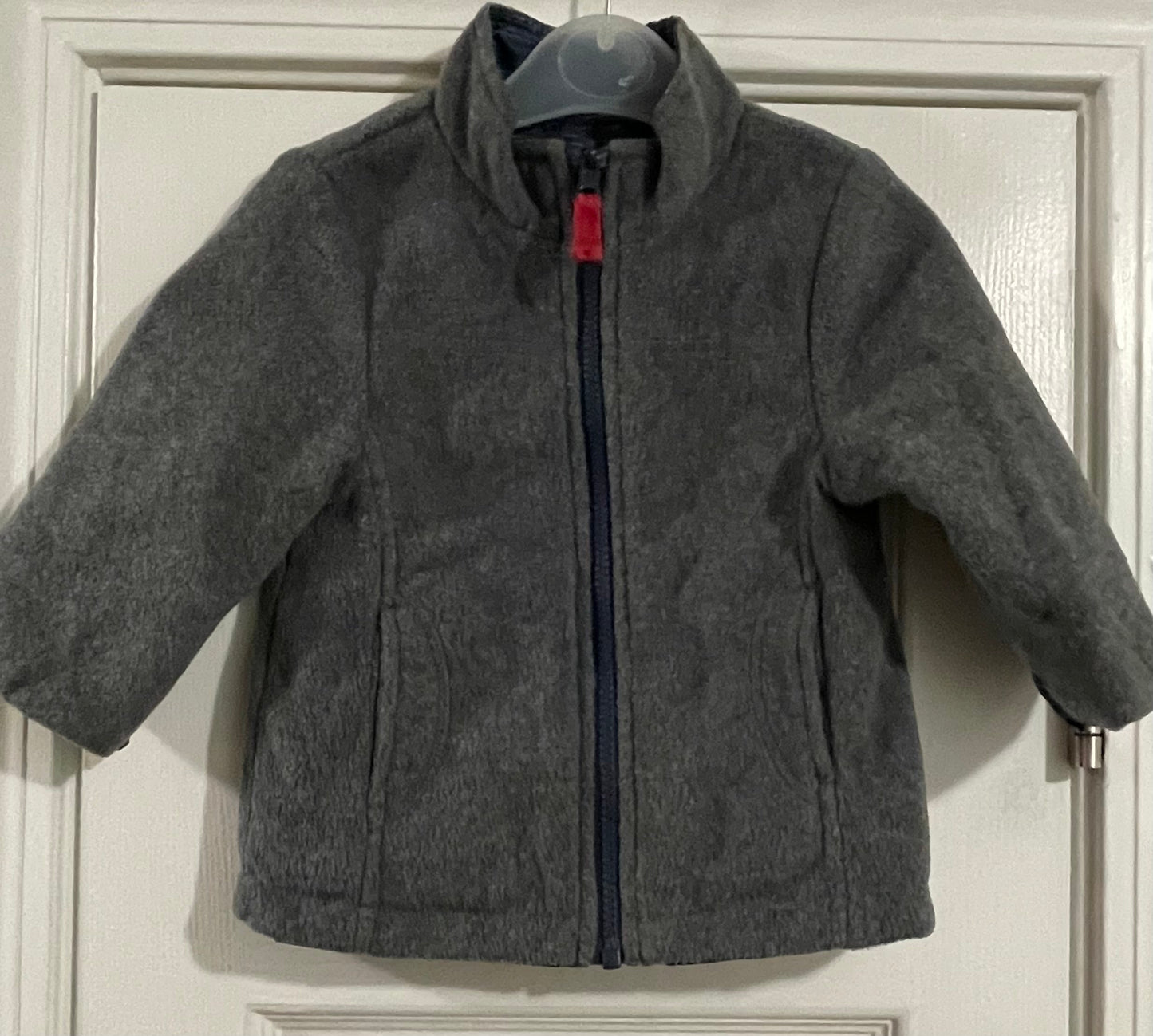 18M Boys Lightweight Fleece Jacket, Navy/Charcoal