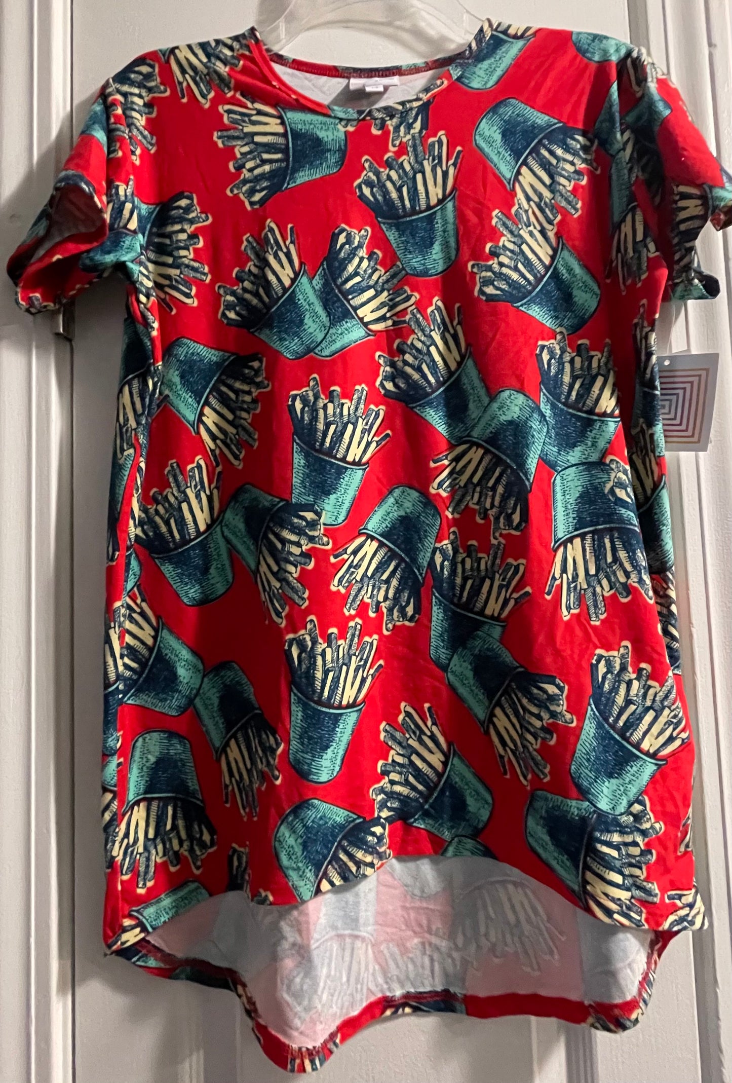 14 Girls Tee Shirt, Red w/Fries