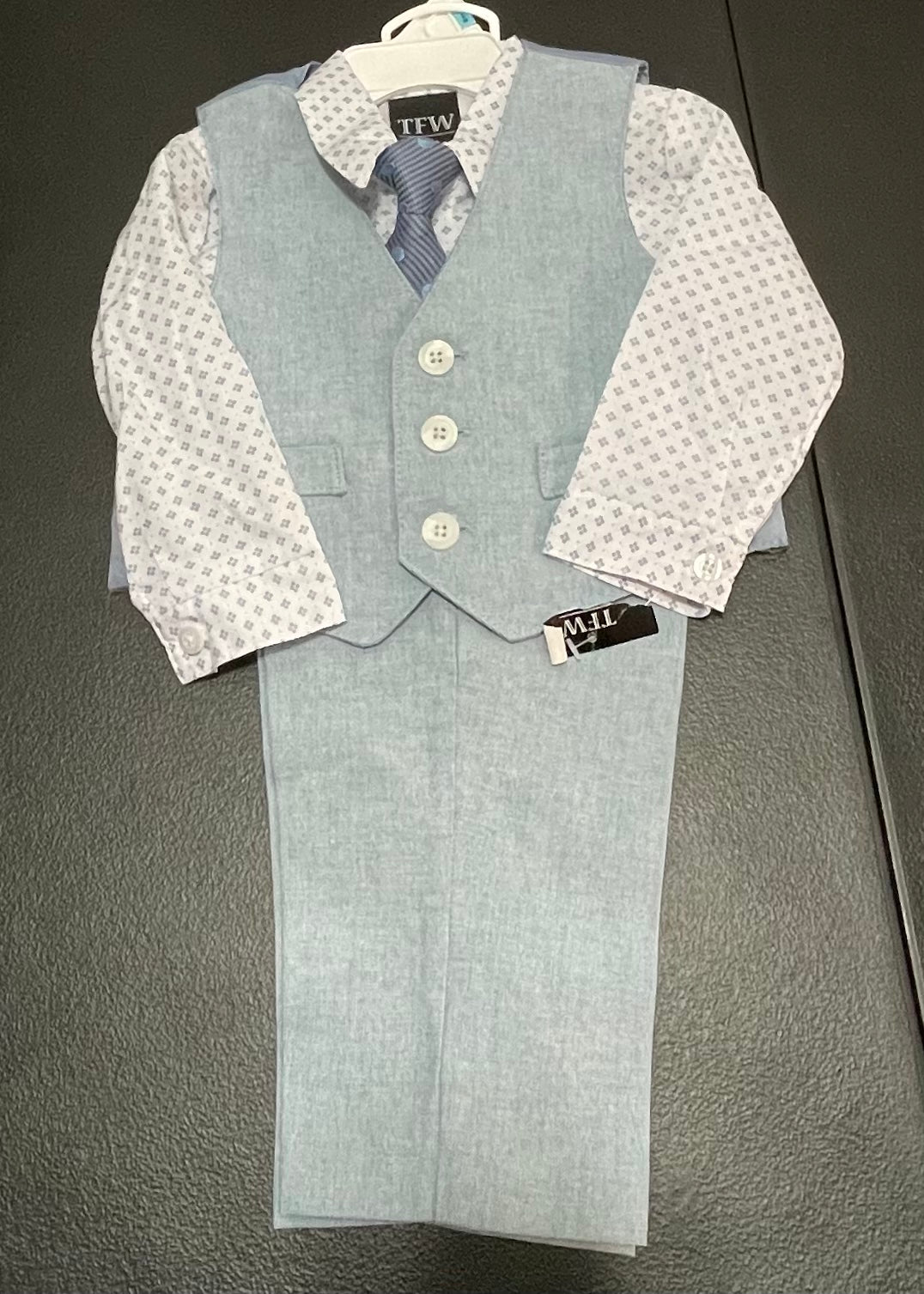 6-9M Boys 4pc Outfit, Blue