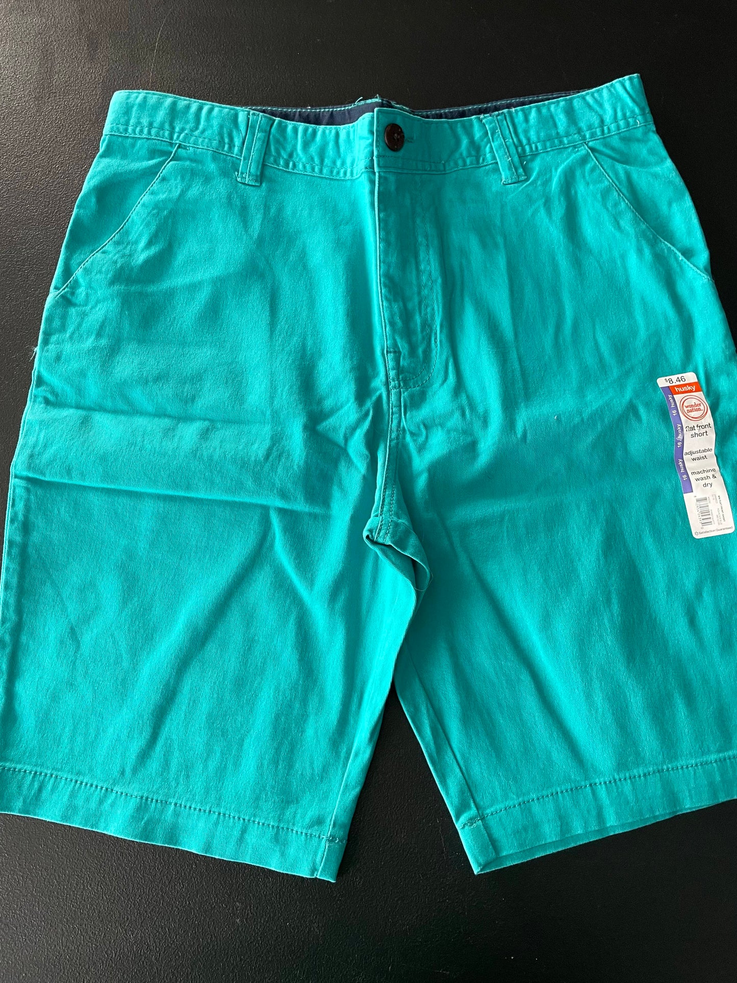 16H Boys Shorts, Aqua Blue