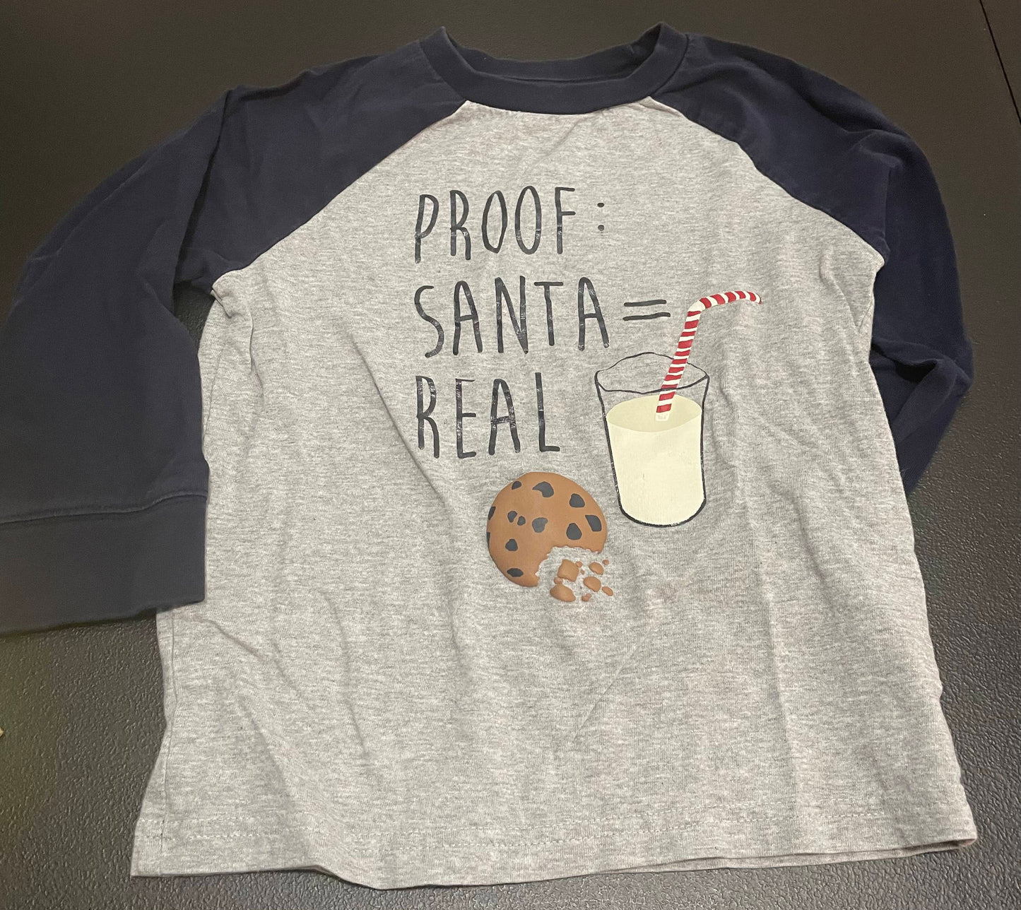 3T Boys Long Sleeve Shirt, Santa/Cookies