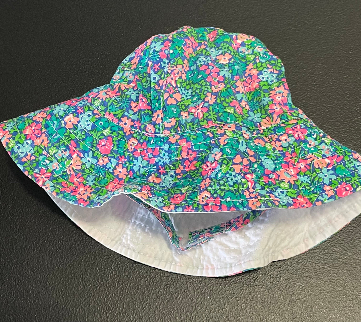 0-9M Girls Bucket Hat, Multicolored Floral