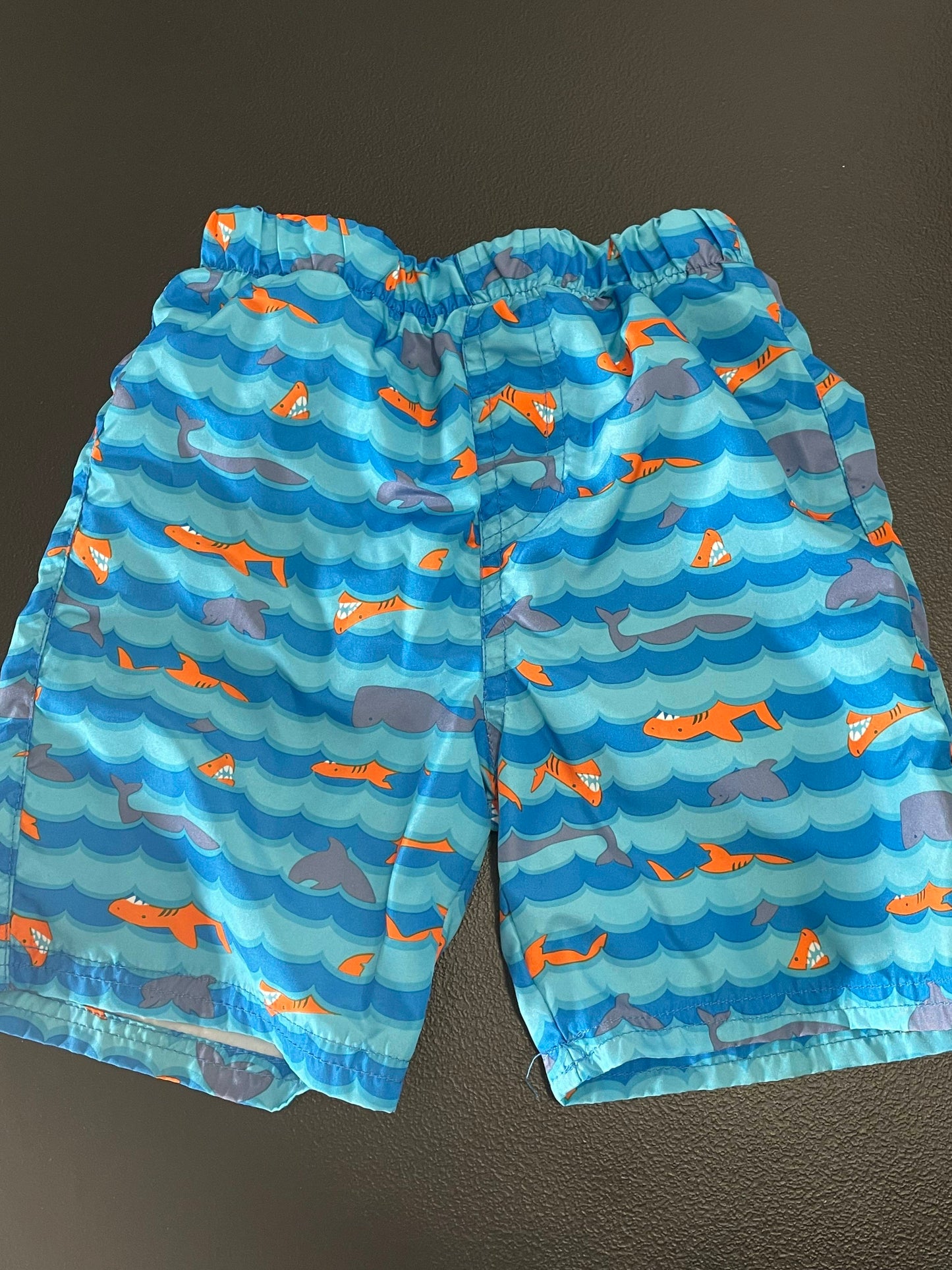 18-24m Boys Swim Trunks, Blue Waves
