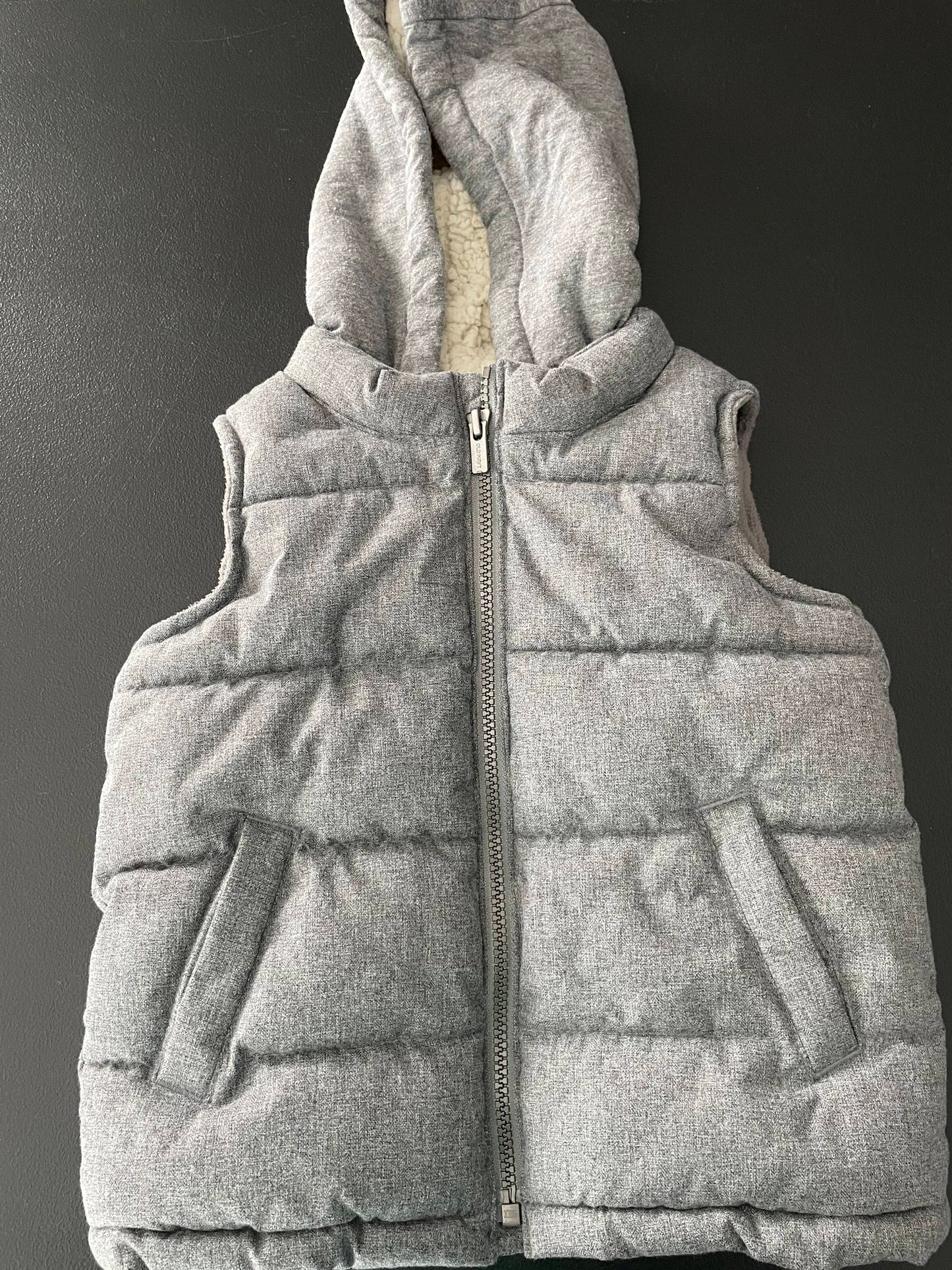 4T Boys Puffer Vest, Gray