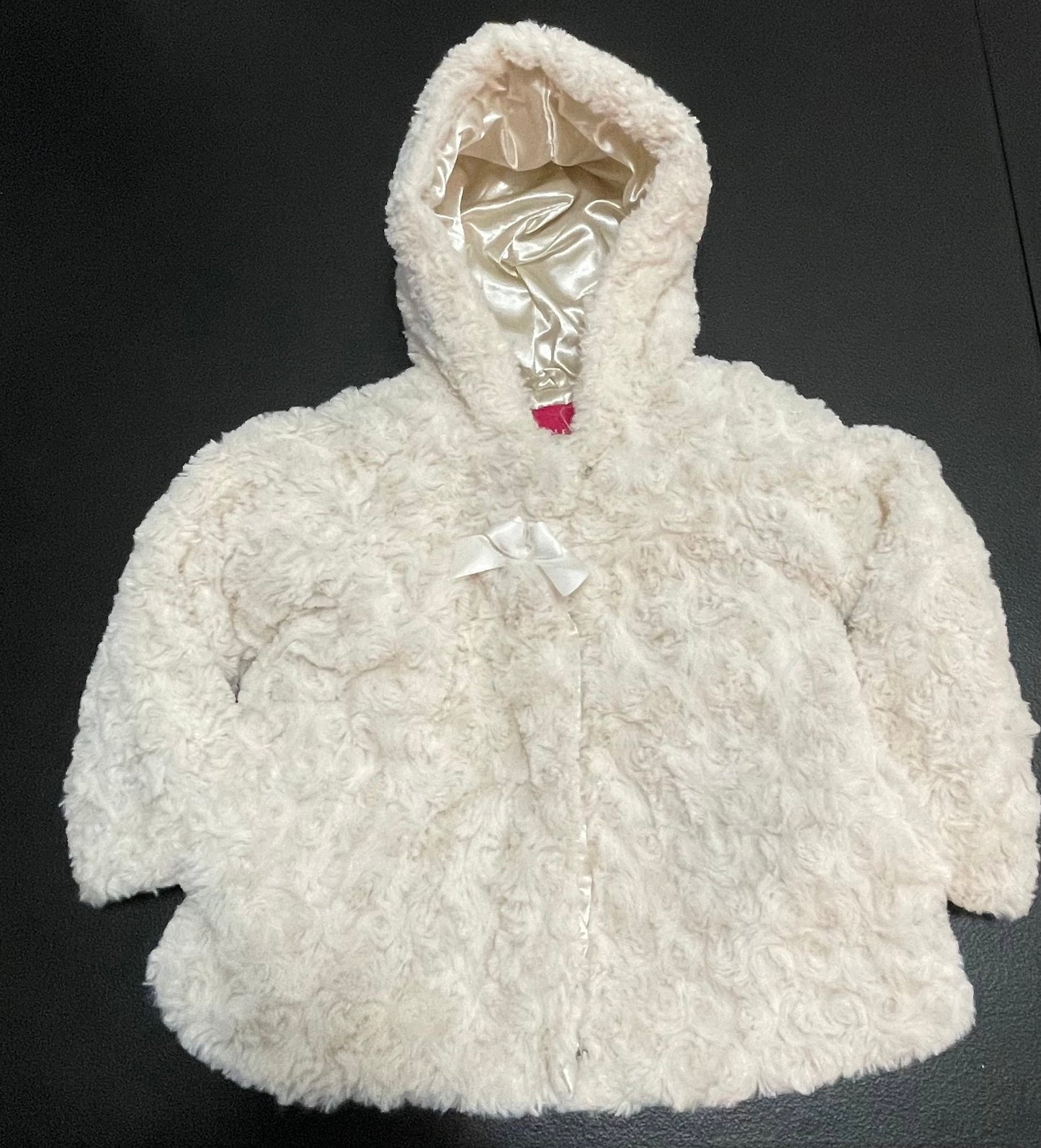 24M Girls Coat, Winter White Fleece