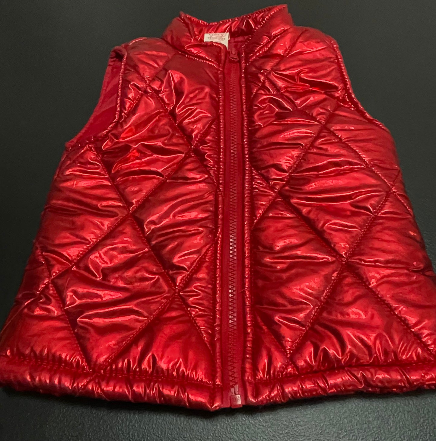 4/5 (XS) Girls Puffer Vest, Red