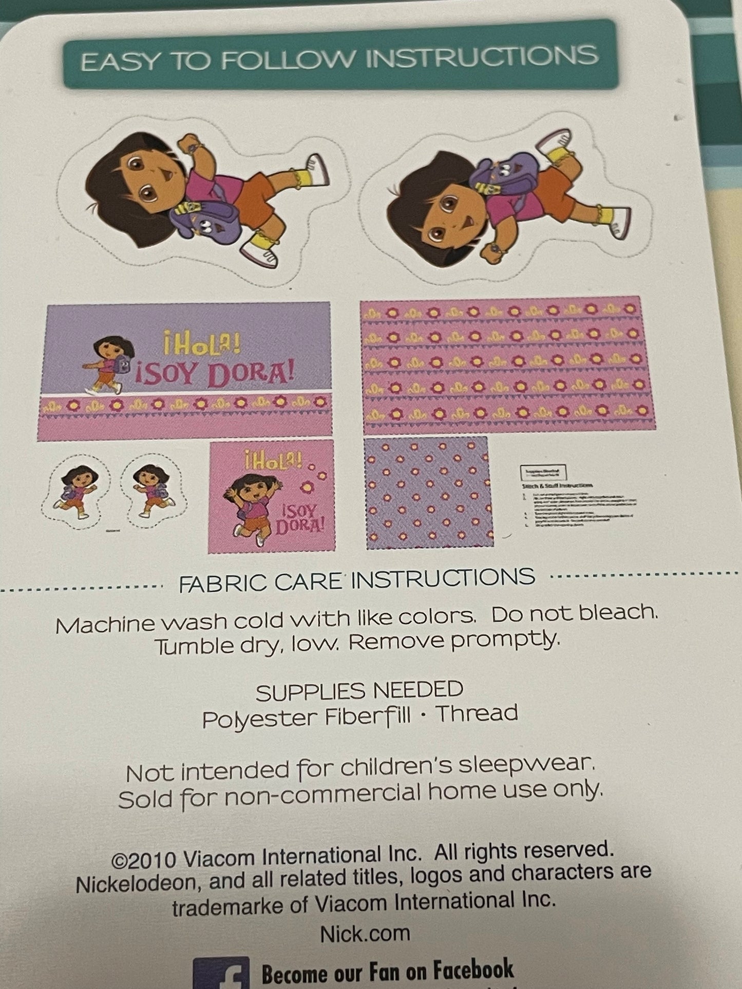 Pillow Kit, Dora the Explorer