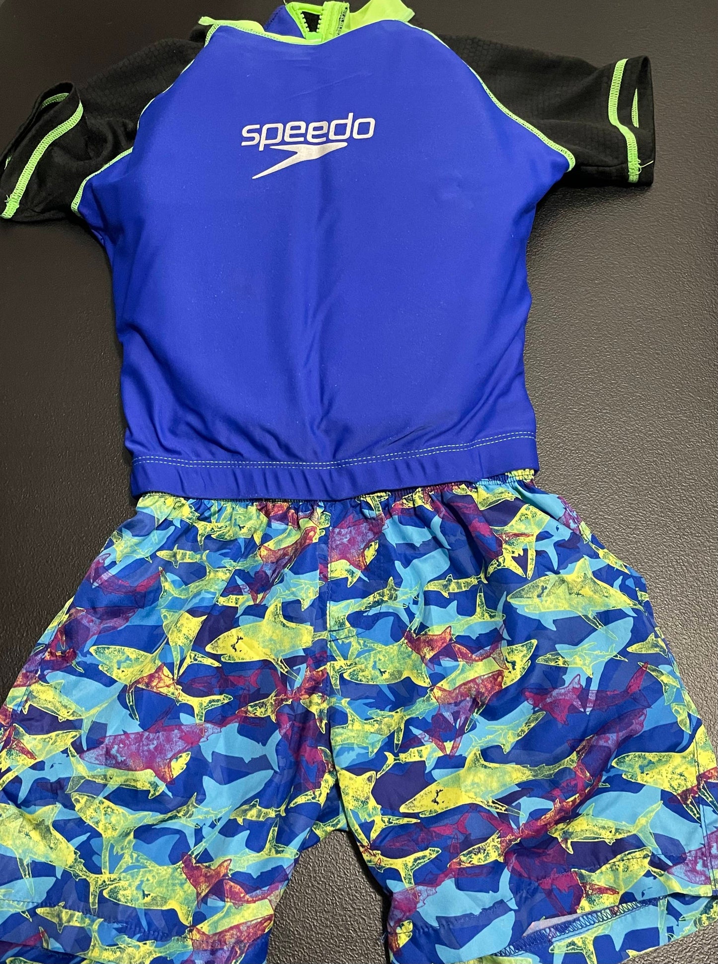 L Swim Trainer, Blue w/Sharks