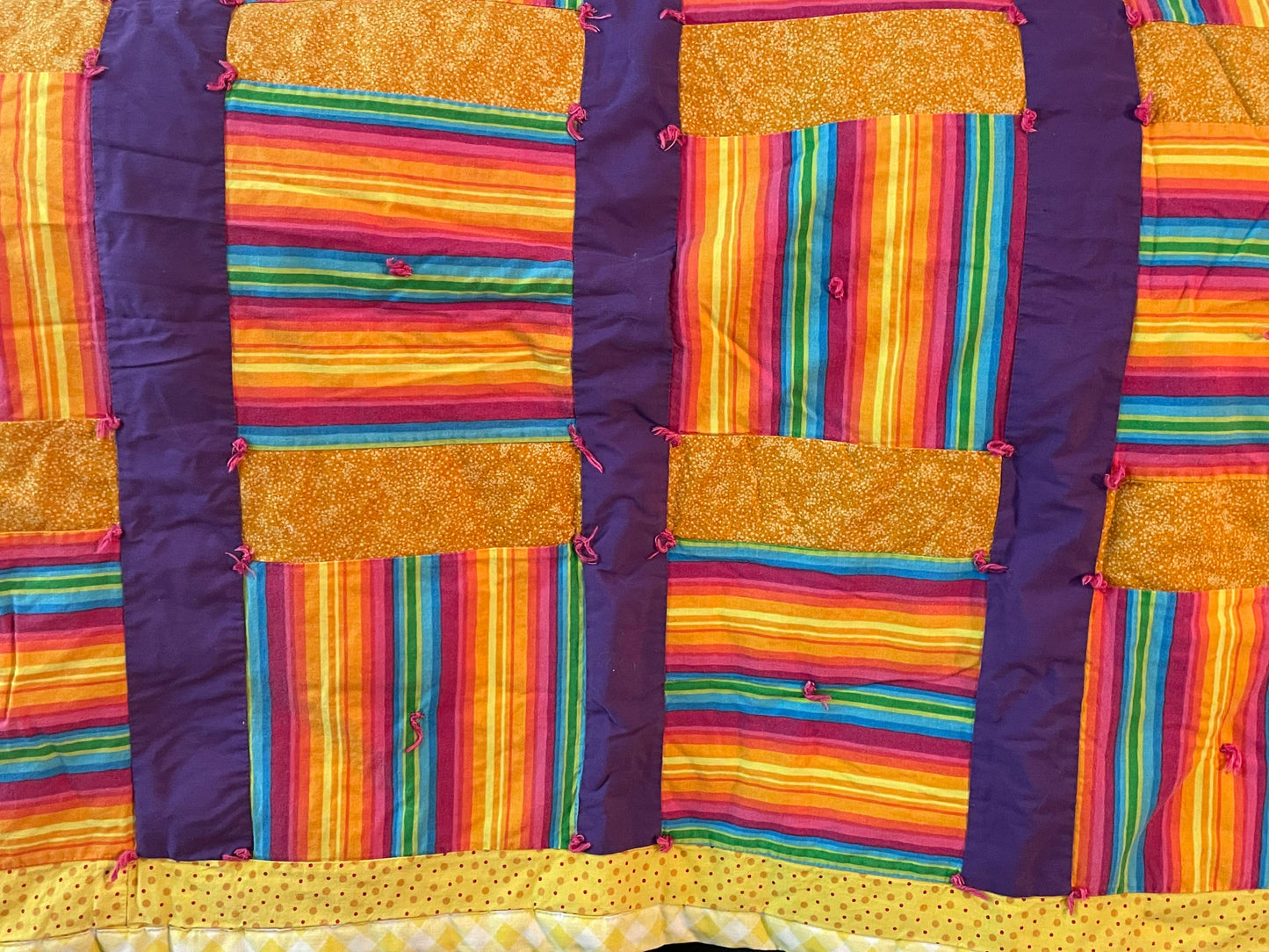 Baby Quilt, 41x31 Stripes