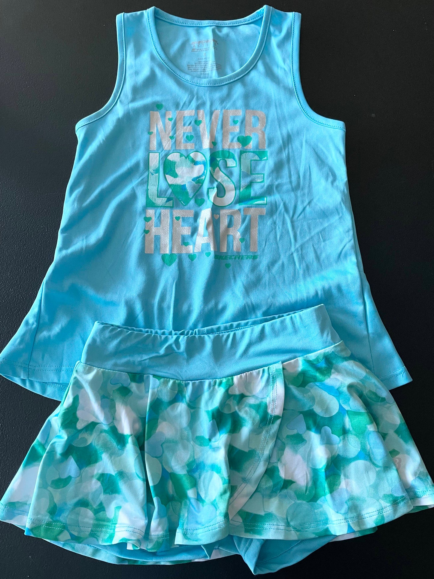 5 Girls Bathing Suit, Blue, Never Lose Heart