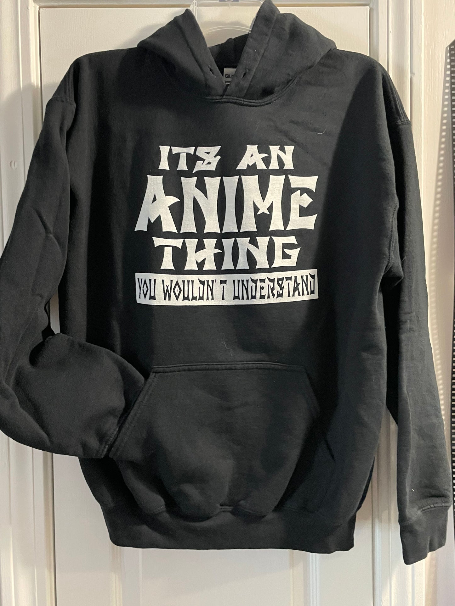M Boys Hoodie, Black, Anime Thing