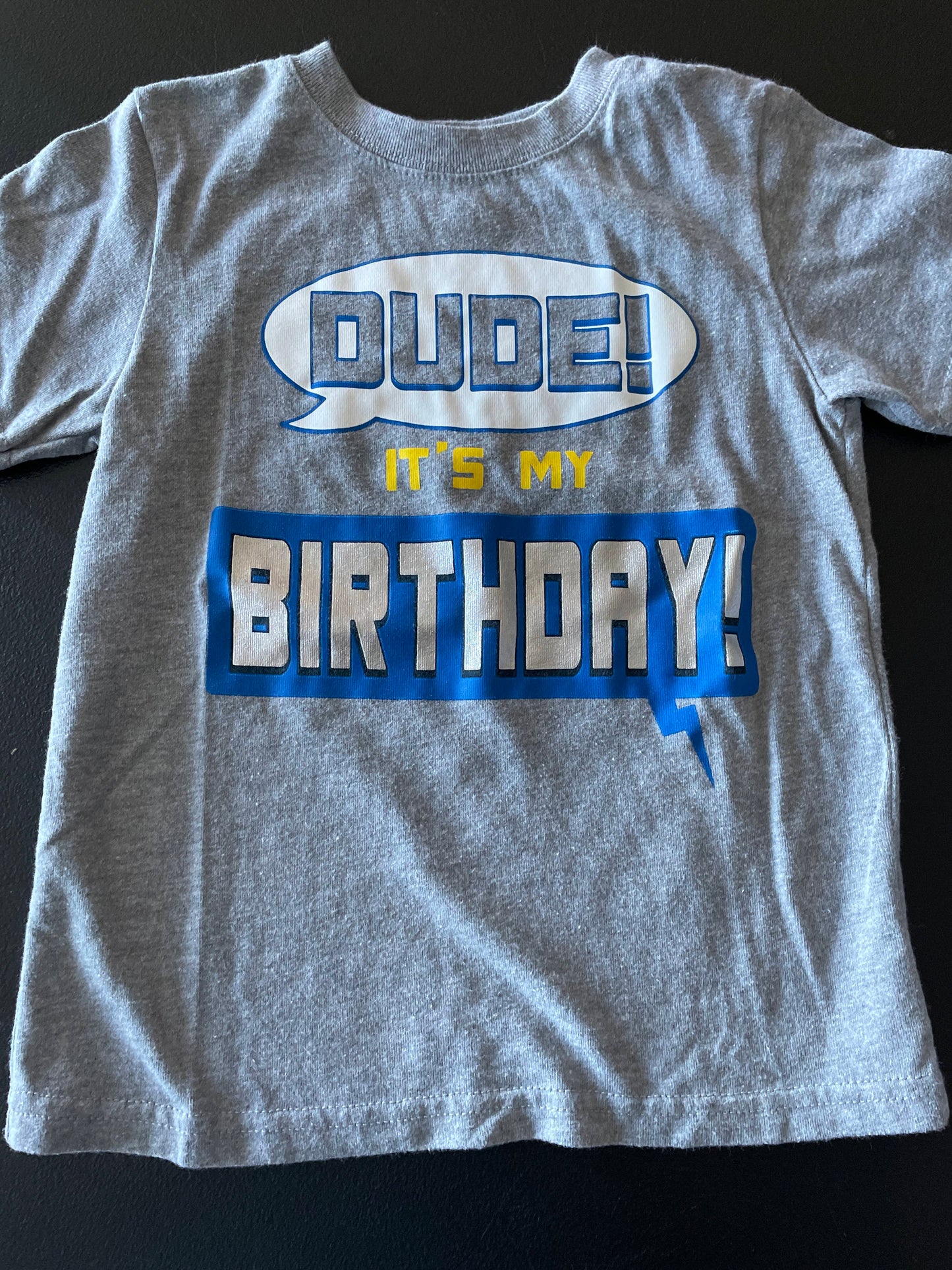 4T Boys T-Shirt, Gray, It’s My B-Day