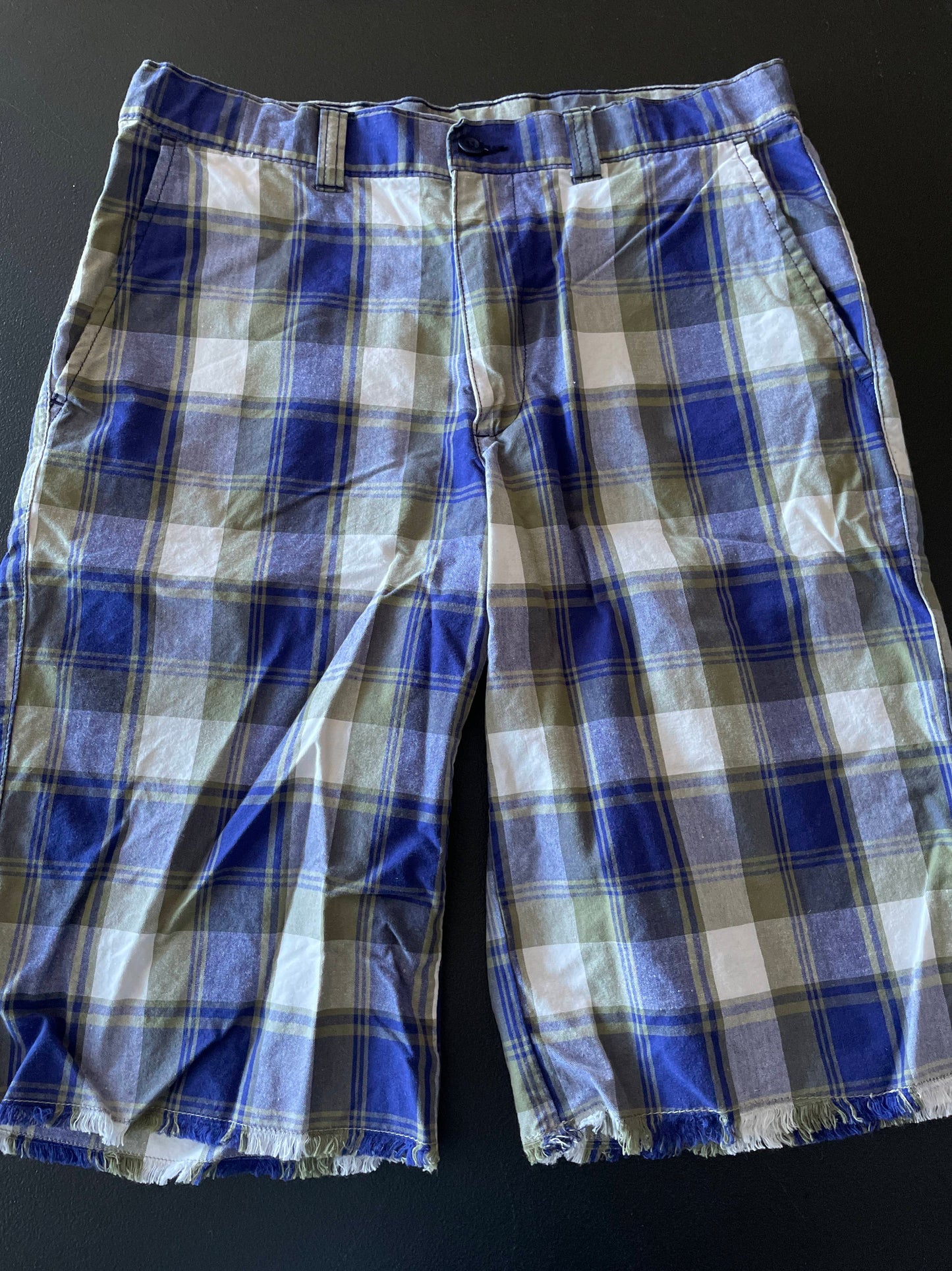 18 Boys Shorts, Blue Plaid