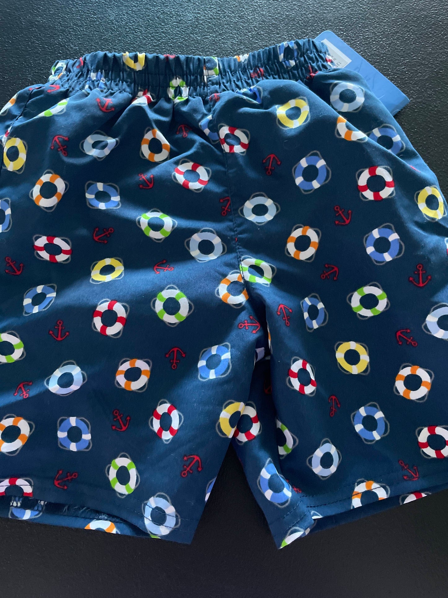 18-24m Boys Swim Diaper Trunks, Navy, Life Preservers