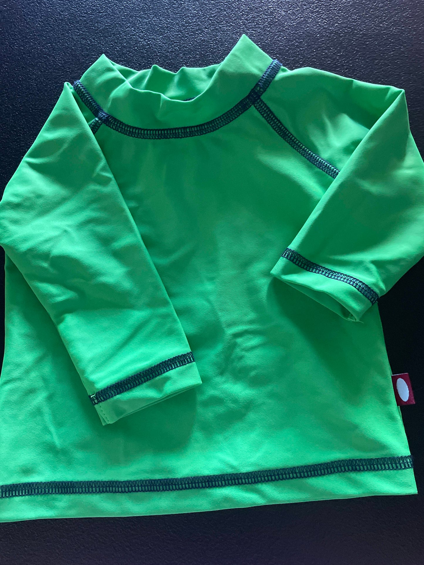 3-6m Boys Rash Guard, Neon Green