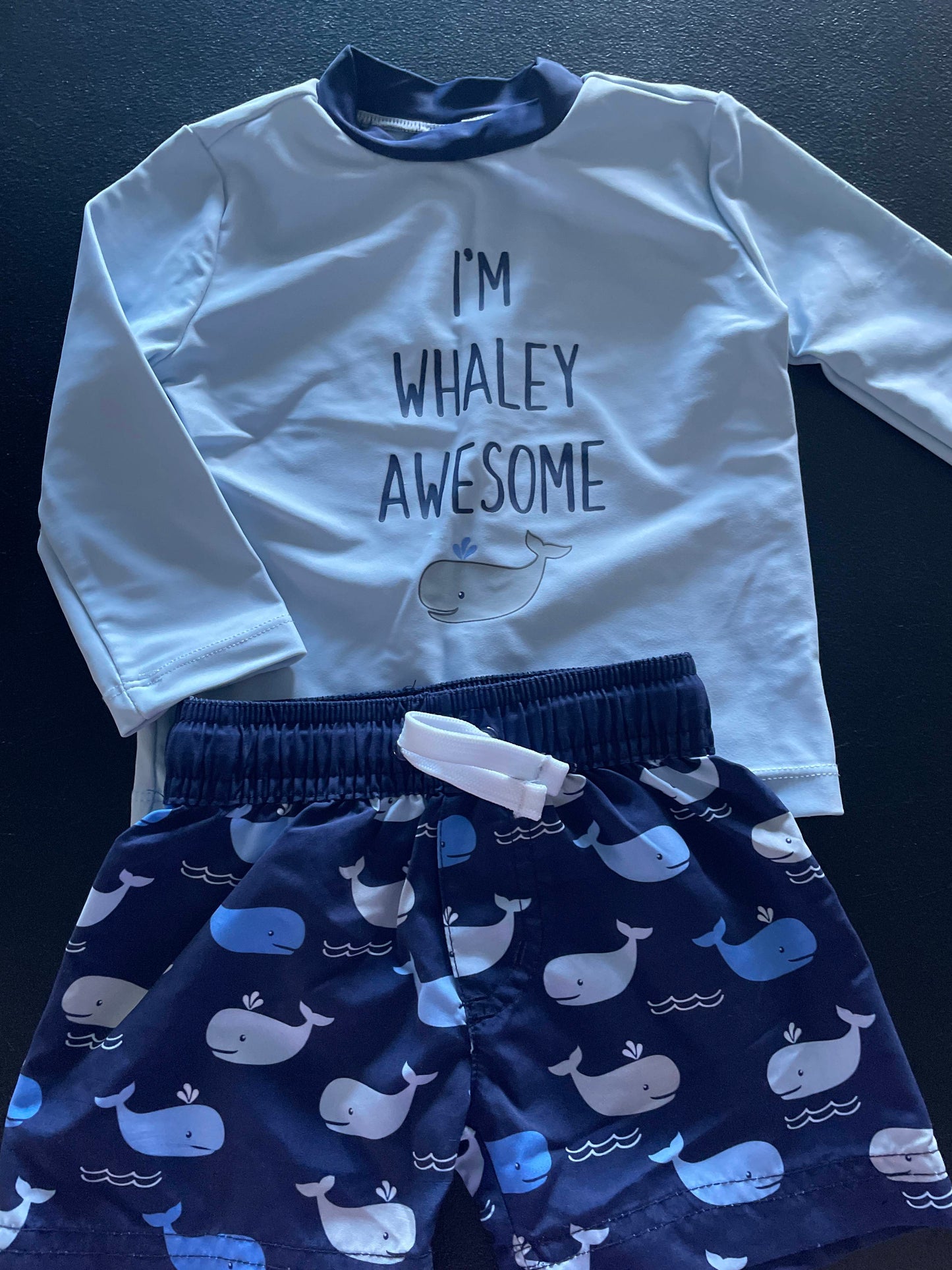 3-6m Boys Swim Set, Blue, Whale