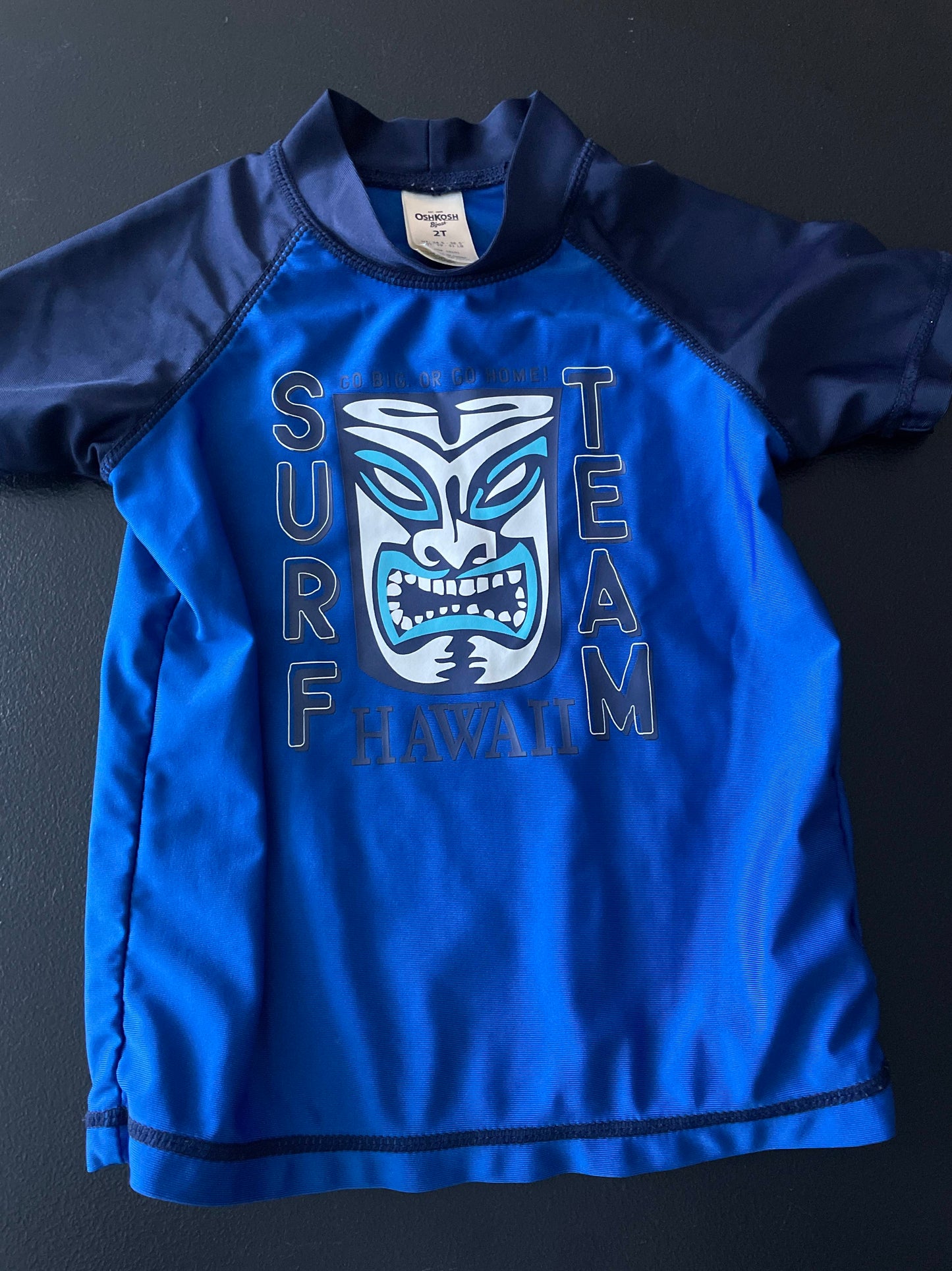 2T Boys Rash Guard, Blue, Surf Team Tiki