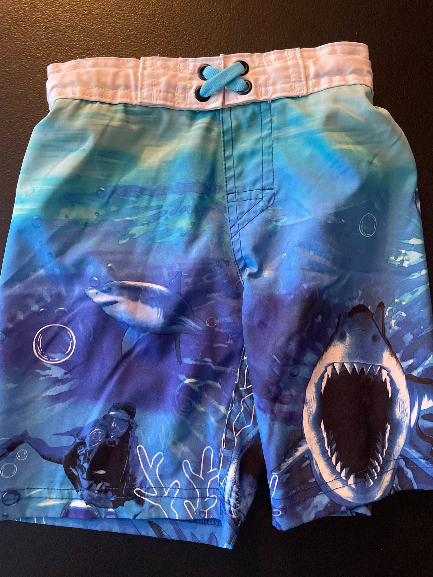 XS Boys Swim Trunks, Blue, Sharks
