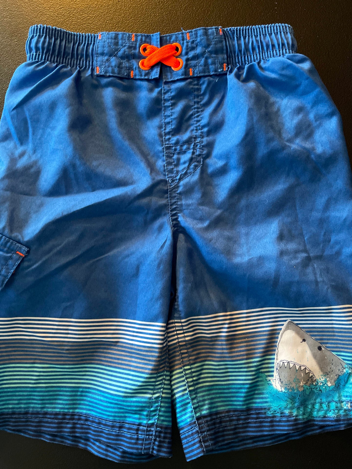 5/6 Boys Swim Trunks, Blue, Sharks