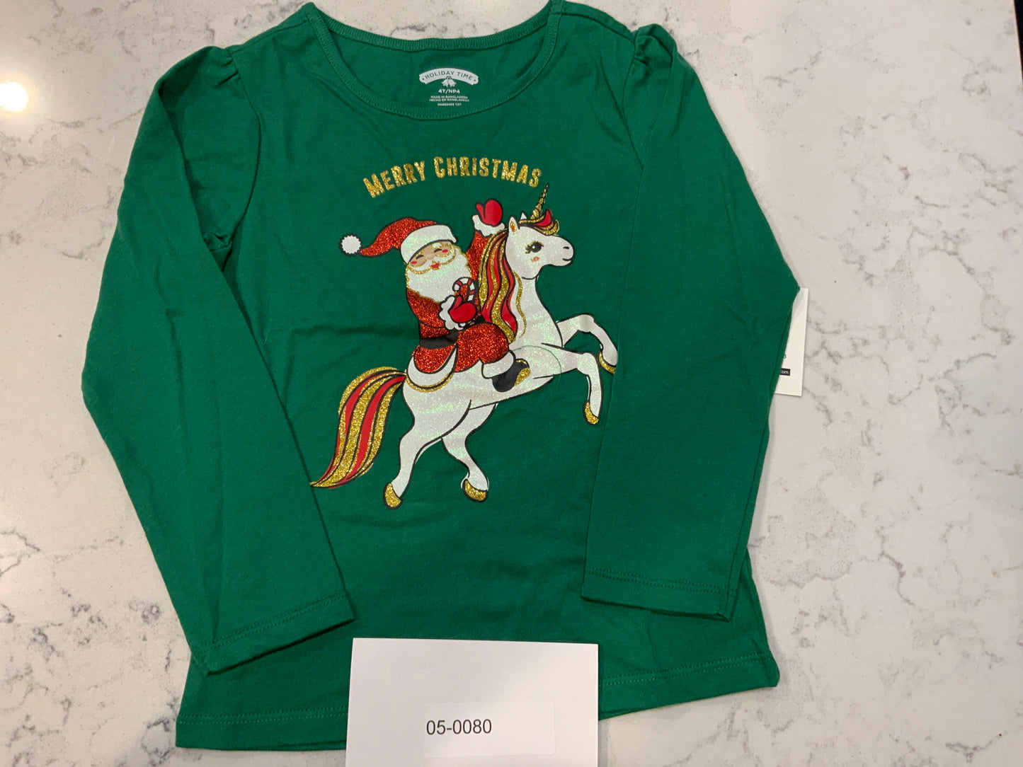 4T Girls Merry Christmas Top