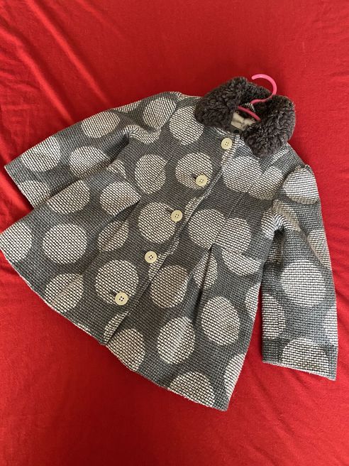2T, Jacket, Grey/White Polka Dot