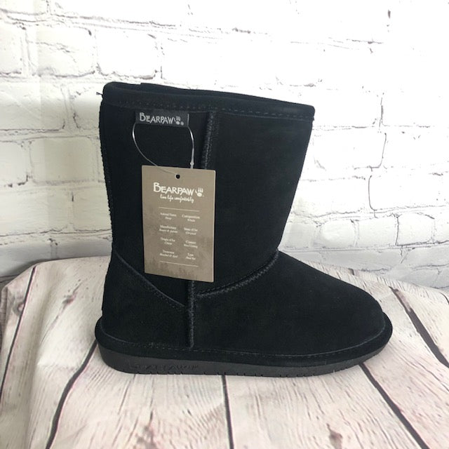 4 Girl Youth Bear Paw Boots, Black