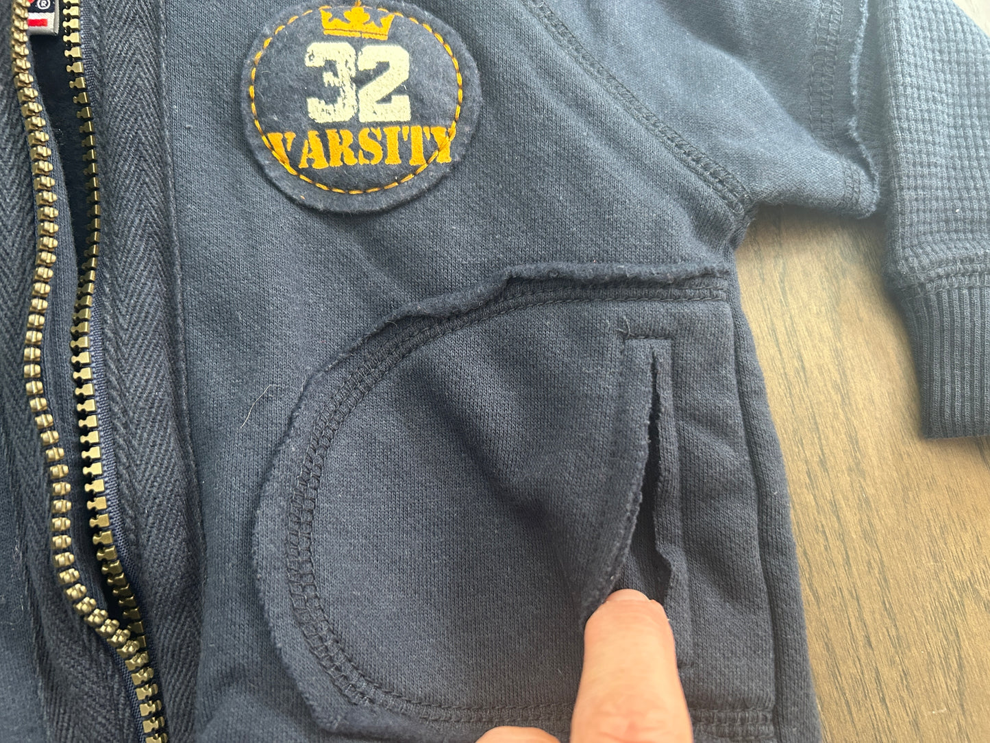 Lot of 2, boys long sleeve, hoodie, sweater, size 12 months