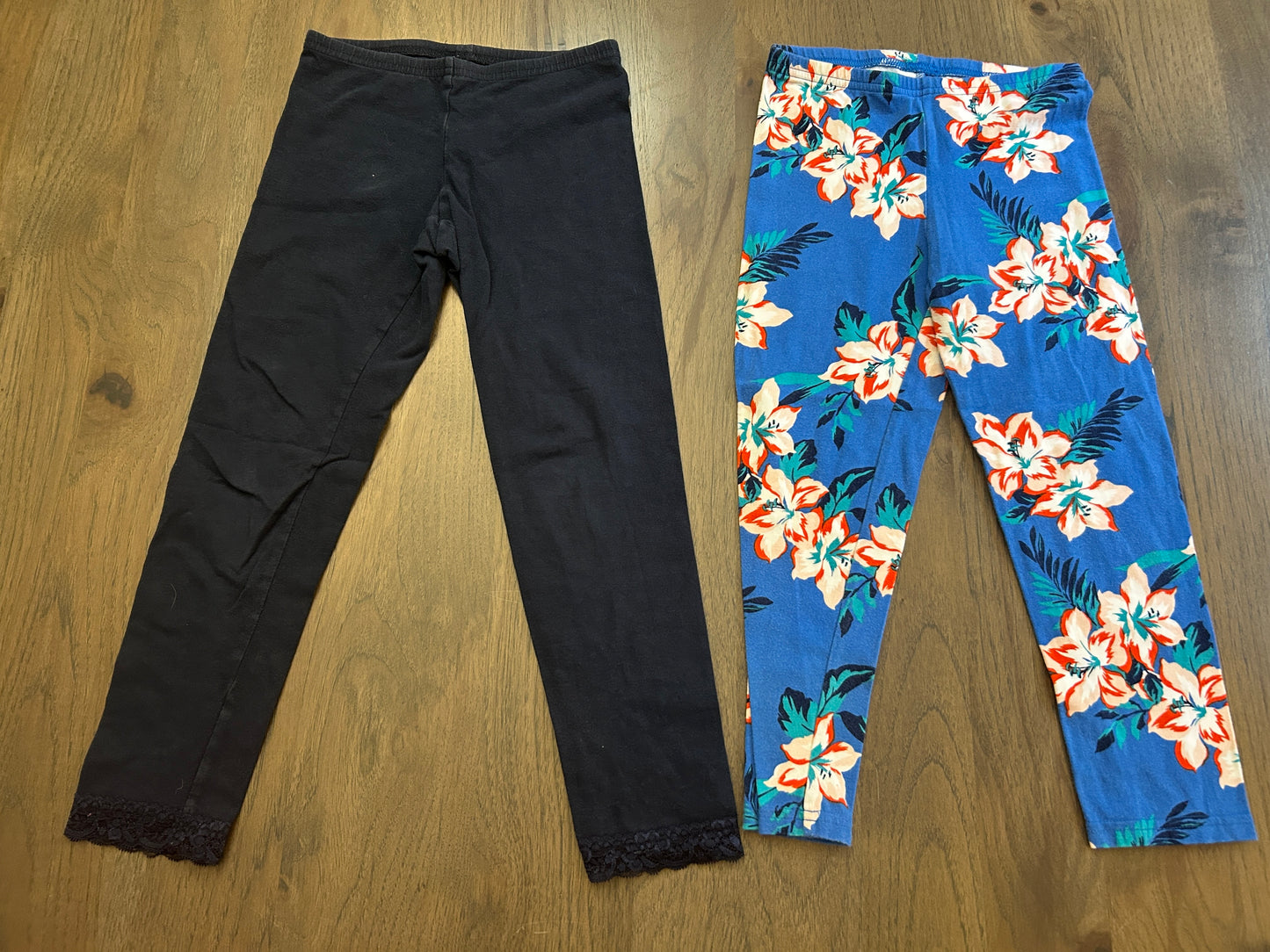 Lot of Old Navy, Faded Glory, So, Wonder Nation, Oshkosh, girl, five leggings, one bicycle short, size 7, 7/8, 8