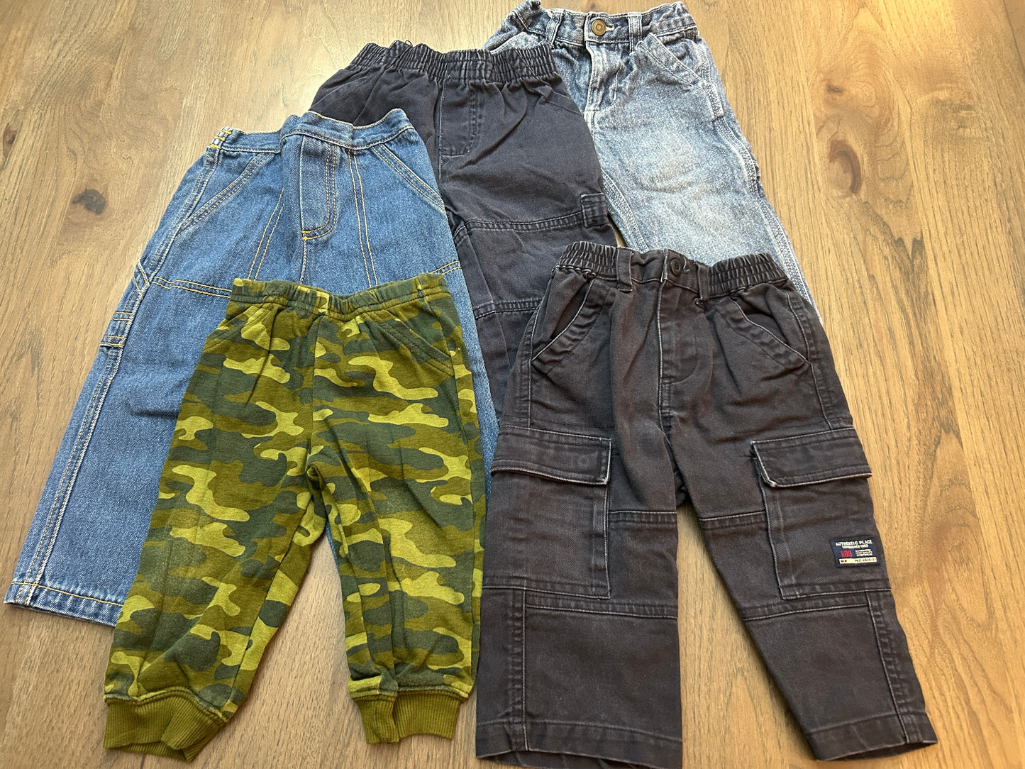 Lot of 5, boys pants, size 12 months