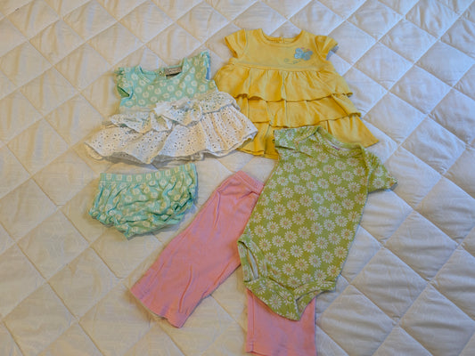 Lot of Carter’s, Kyle & Deena, Chick Pea, one outfit, two dresses, girl, size 3-6 months, 6 months