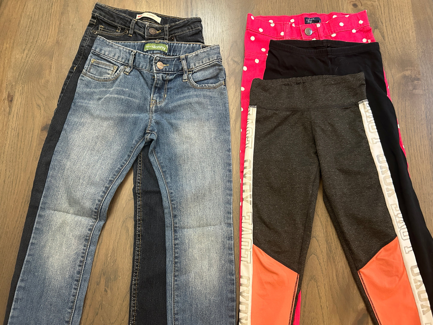 Lot of Old Navy, Levi’s, Children’s Place, Xoxo, girl, five pants, size 7/8, 8