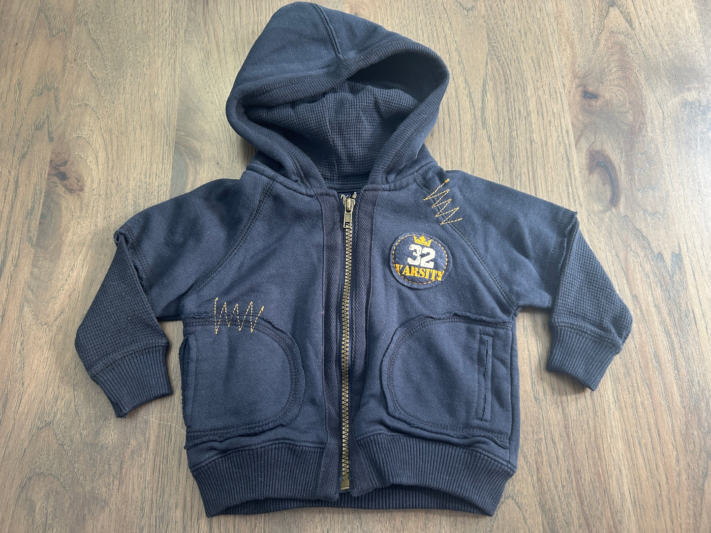 Lot of 2, boys long sleeve, hoodie, sweater, size 12 months