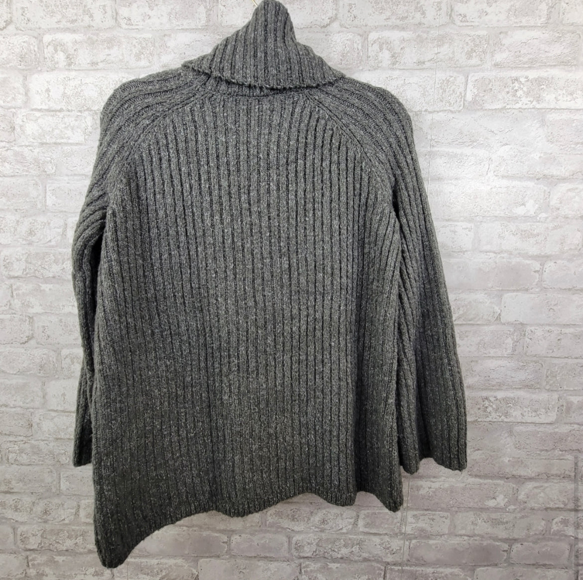 Vera Wang Cowl Neck Sweater, Gray, Size Large