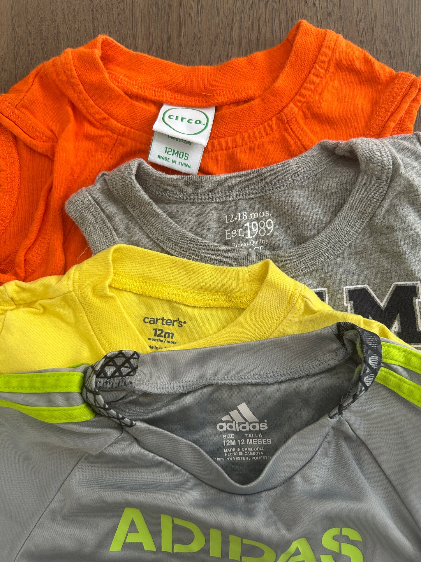 Lot of 4, boys shirts, size 12 months, 12-18 months