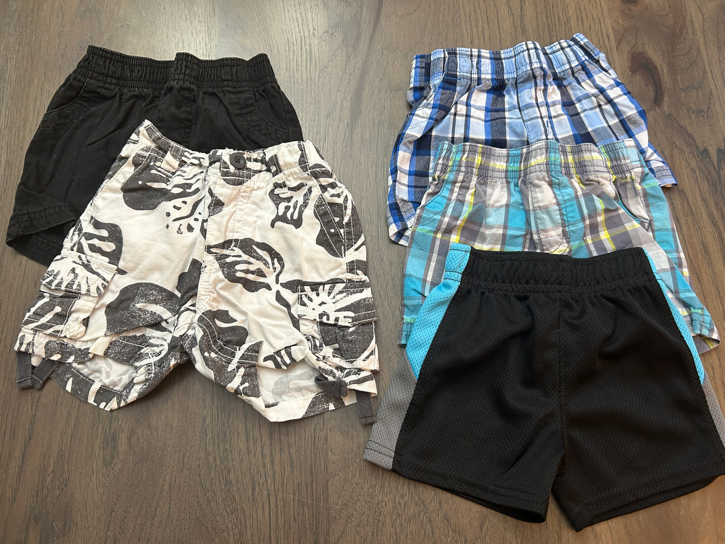 Lot of 5, boys shorts, size 3-6 months