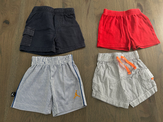 Lot of 4, Boys shorts, size 12 months