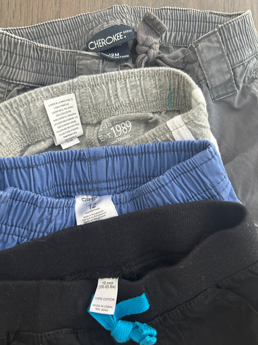 Lot of 4, Boys shorts, size 12 months, 12-18 months