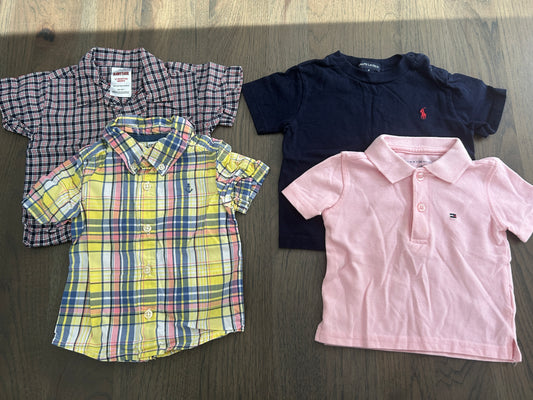 Lot of 4, boys shirts, size 6-12mos, 12 months