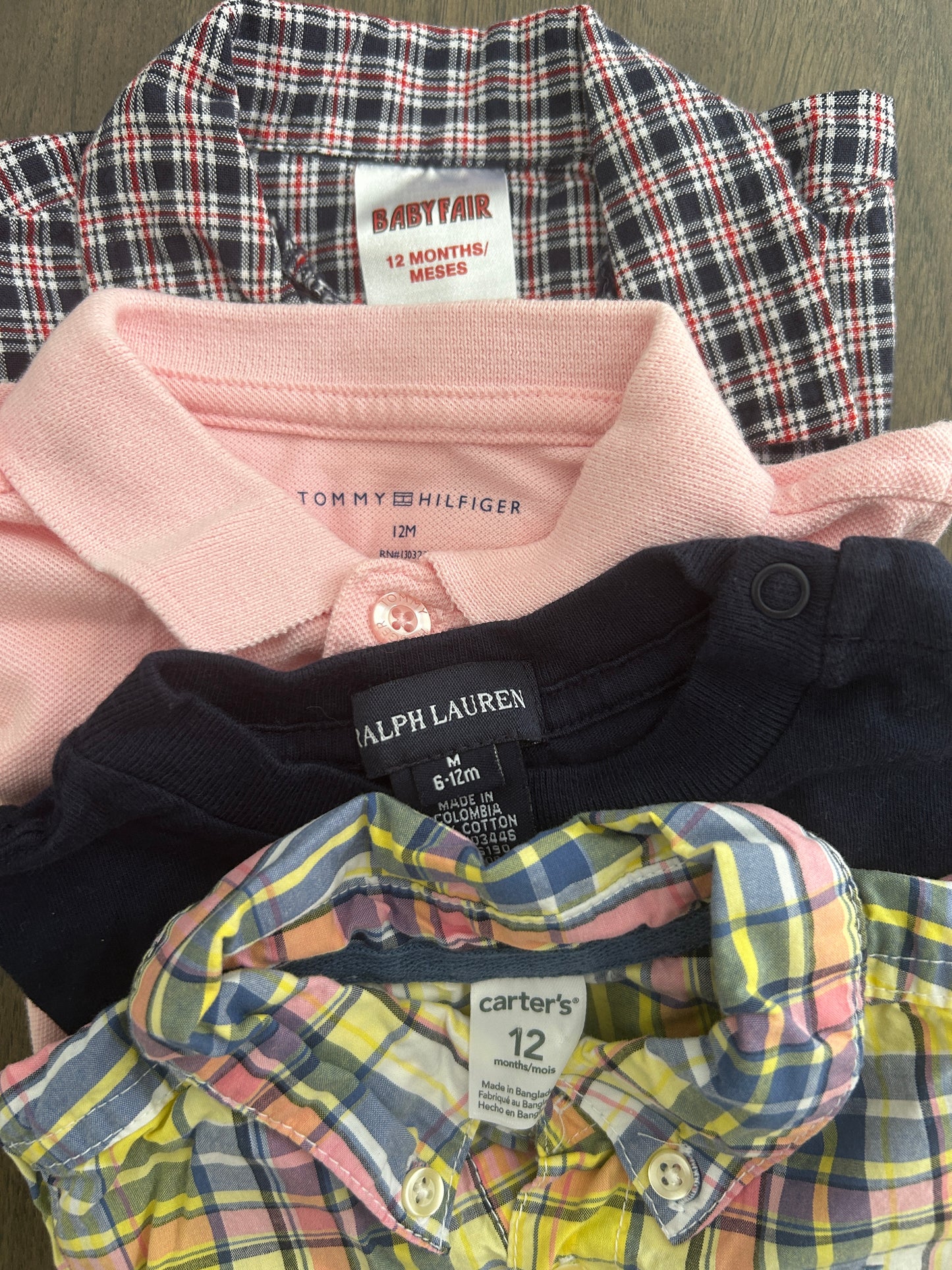 Lot of 4, boys shirts, size 6-12mos, 12 months