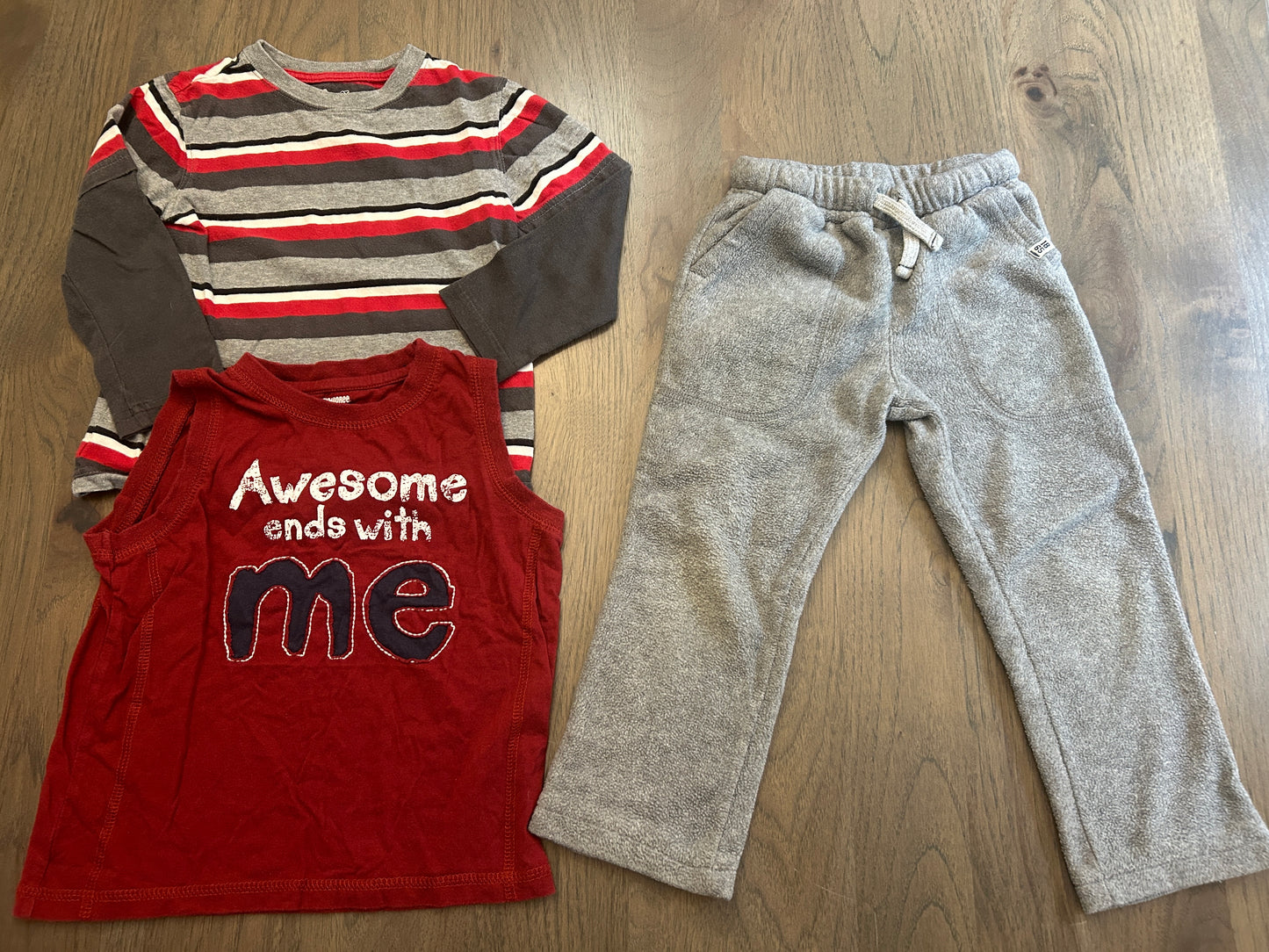 Lot of baby Gap, Jumping Beans, Gymboree, Carter’s, two long sleeve shirts, one tank top, three pants, boy, size 3T