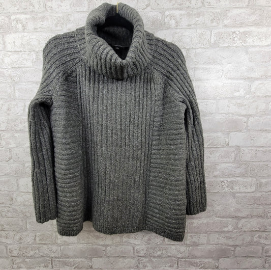 Vera Wang Cowl Neck Sweater, Gray, Size Large