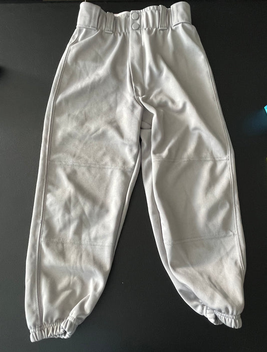 Franklin Baseball Pants, Youth Sz S, Gray