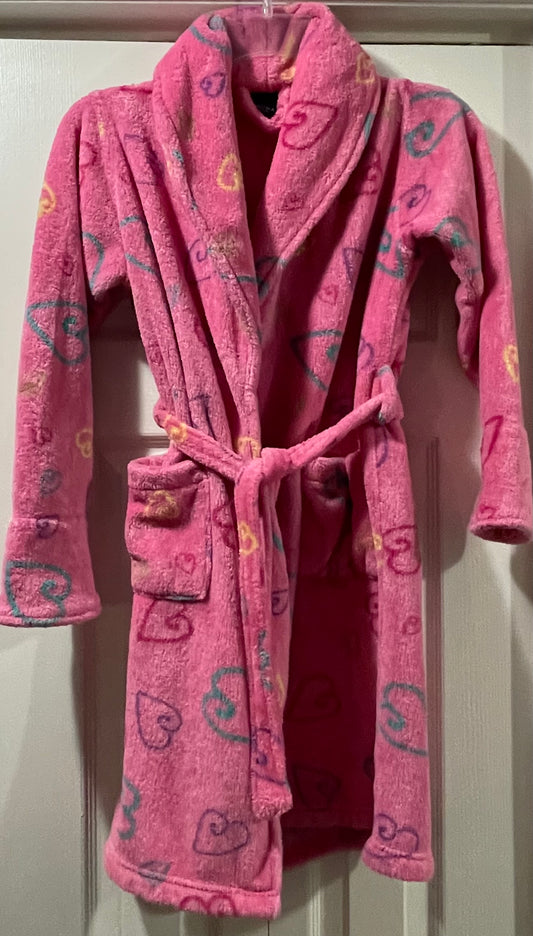 Sonoma Robe, Girls Sz 8, Pink, Hearts